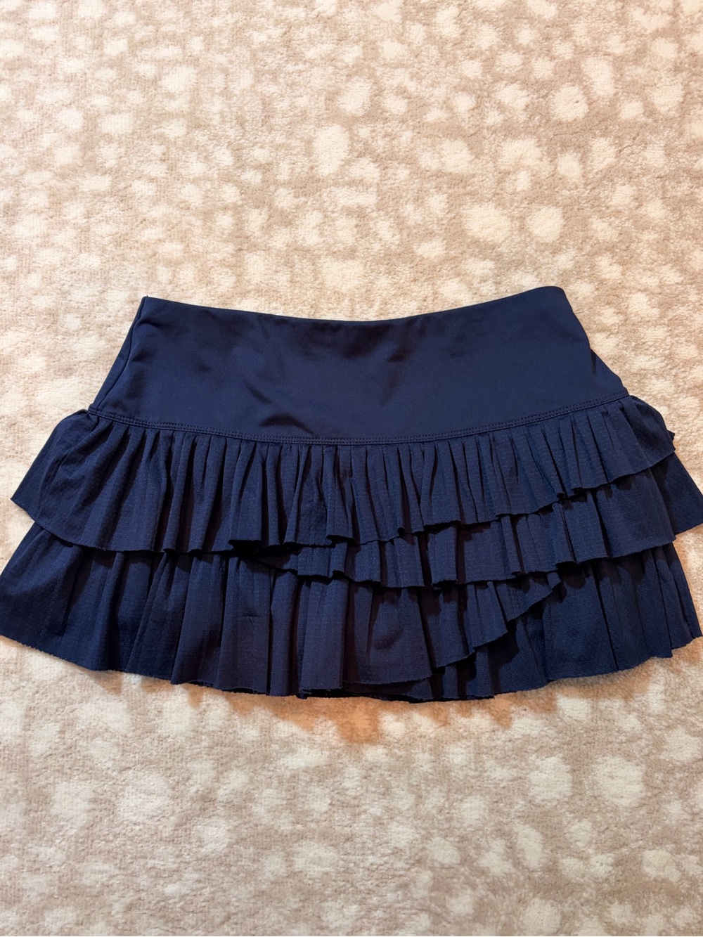 Lucky In Love Navy Tiered Ruffle Mini Skirt